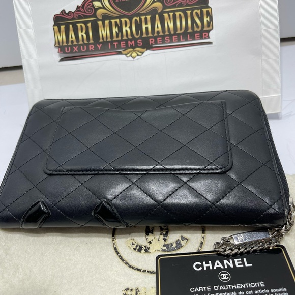 Chanel Cambon Zippy Wallet /clutch in lambskin , preloved. - Picture 8 of 14